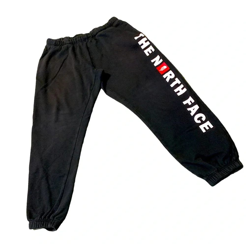 THE NORTH FACE Black Spellout Ankle Track Cuff Joggers - Large